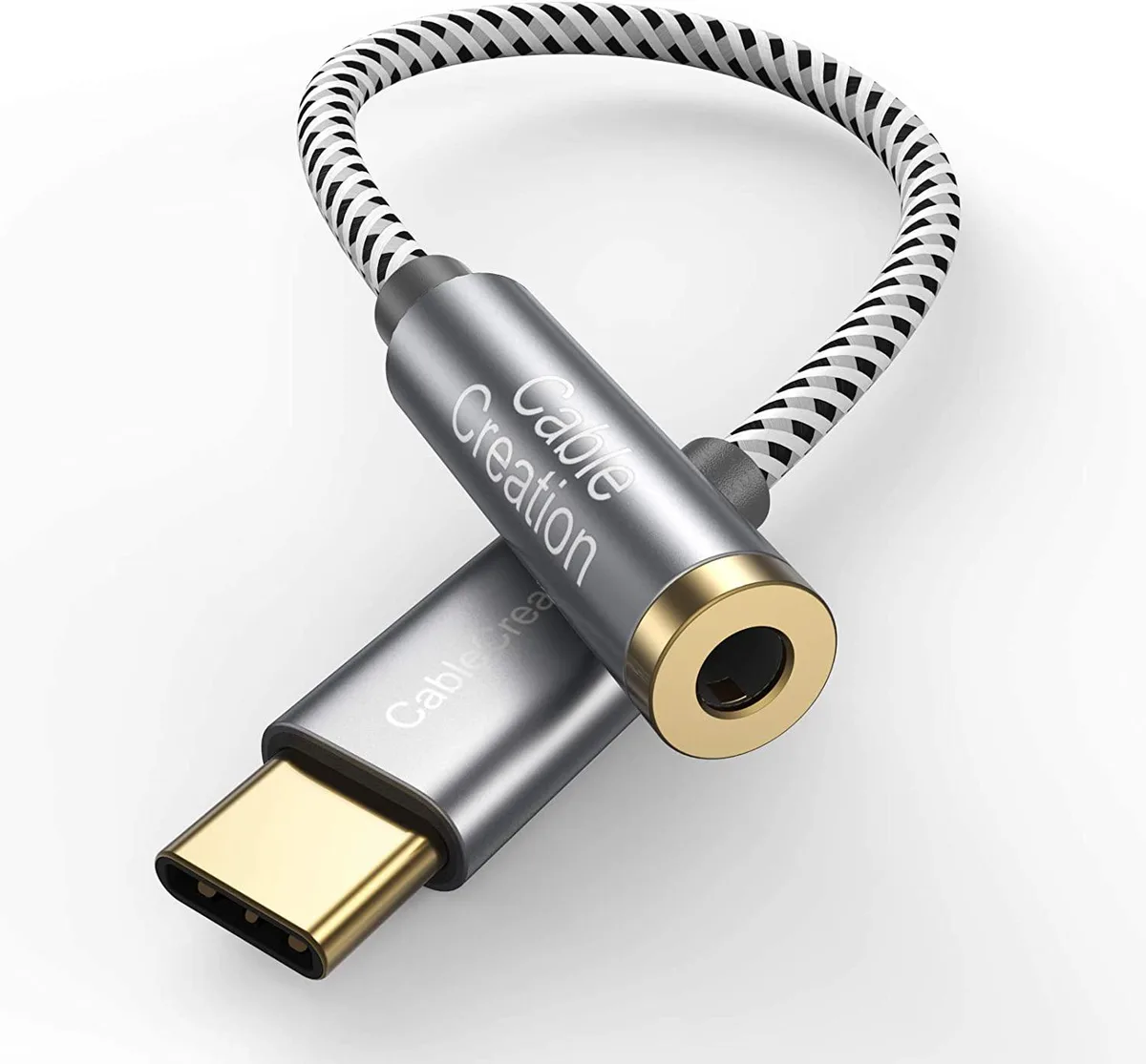 CableCreation CableCreation USB-C to 3.5 mm Adapter 0.33 ft Space Gray — product photo