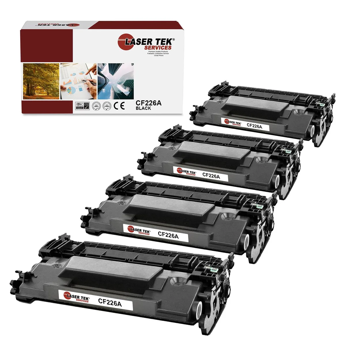 Laser Tek Services Laser Tek Services CF226A Black Toner Cartridge 4-Pack 3100 Pages — product photo