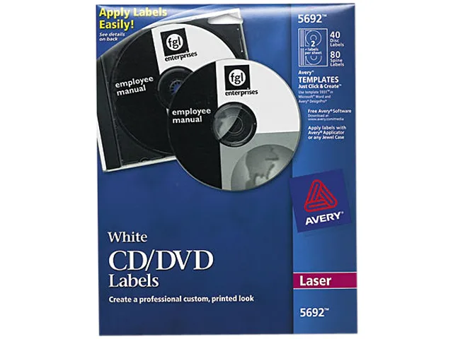 A pack of forty white matte CD label sheets