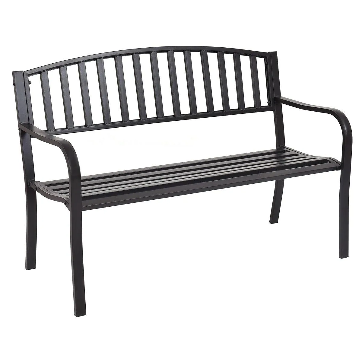 SlickBlue SlickBlue 50 Inch Garden Bench Loveseat Black — product photo