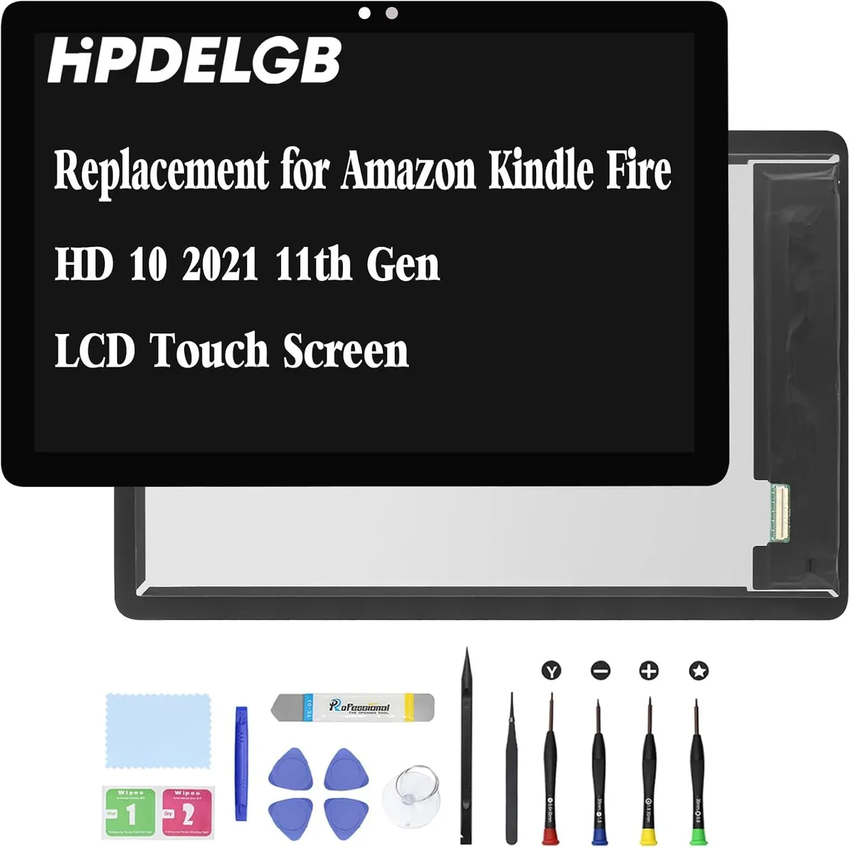 NUOLAISUN NUOLAISUN Replacement Screen for Amazon Kindle Fire HD 10 2021 11th Gen (Black) — product photo