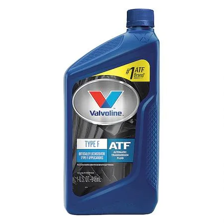 Valvoline Type F automatic transmission fluid in a clear one-quart bottle