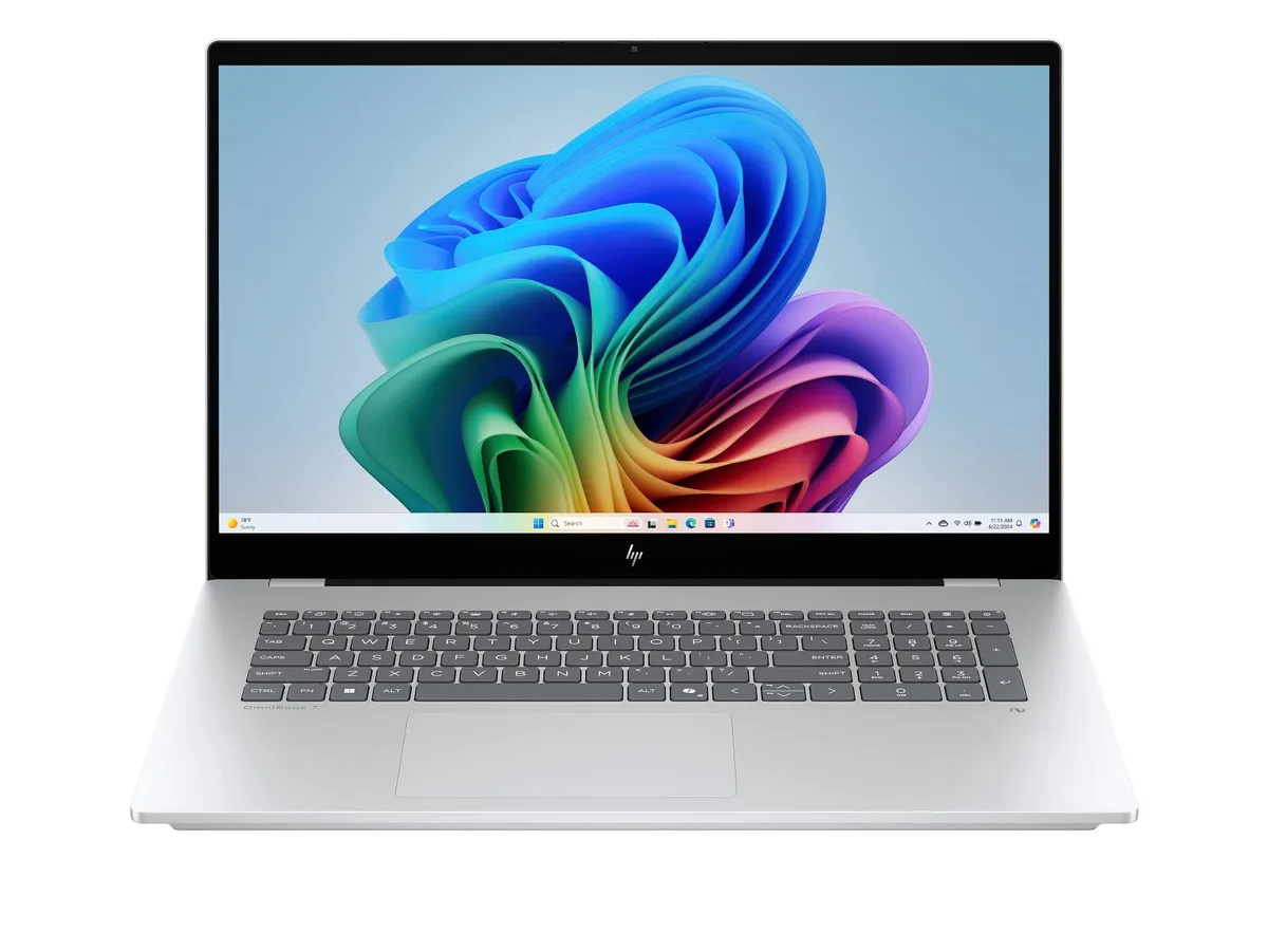 HP HP OmniBook 7 laptop Intel Core Ultra 5 226V 16 GB 512 GB 17.3" FHD touch — product photo
