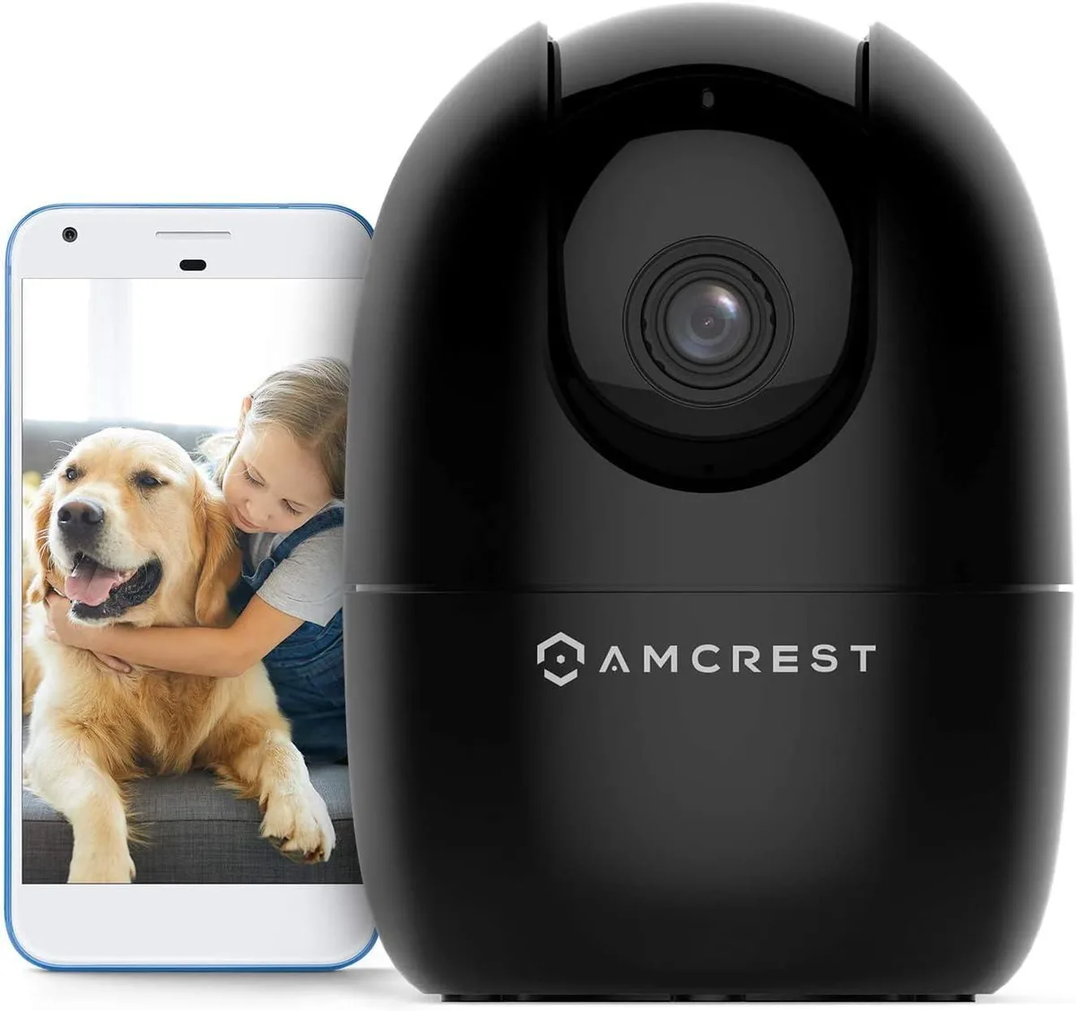 PISKEKAT PISKEKAT 1080p Pan Tilt Zoom WiFi Camera 2.4 GHz 93° AI Human Detection Home Safety — product photo