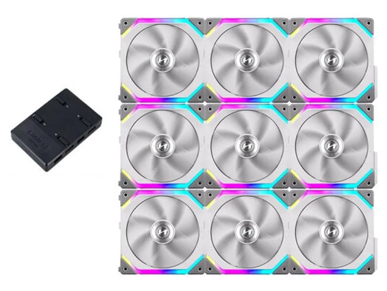 BFKK BFKK Uni Fan SL120 White 9 pack with Controller — product photo