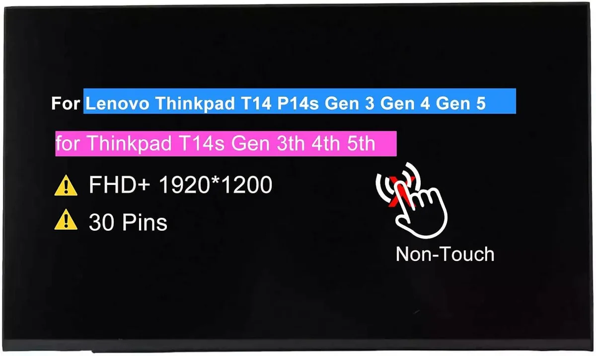 NUOLAISUN NUOLAISUN 14.0" FHD+ 1920×1200 30pin laptop screen — product photo