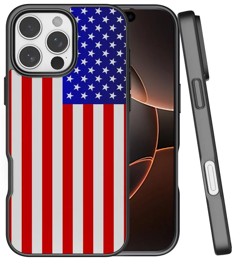Nakedcellphone Nakedcellphone Stealth Case iPhone 16 Pro Max USA Flag MagSafe — product photo