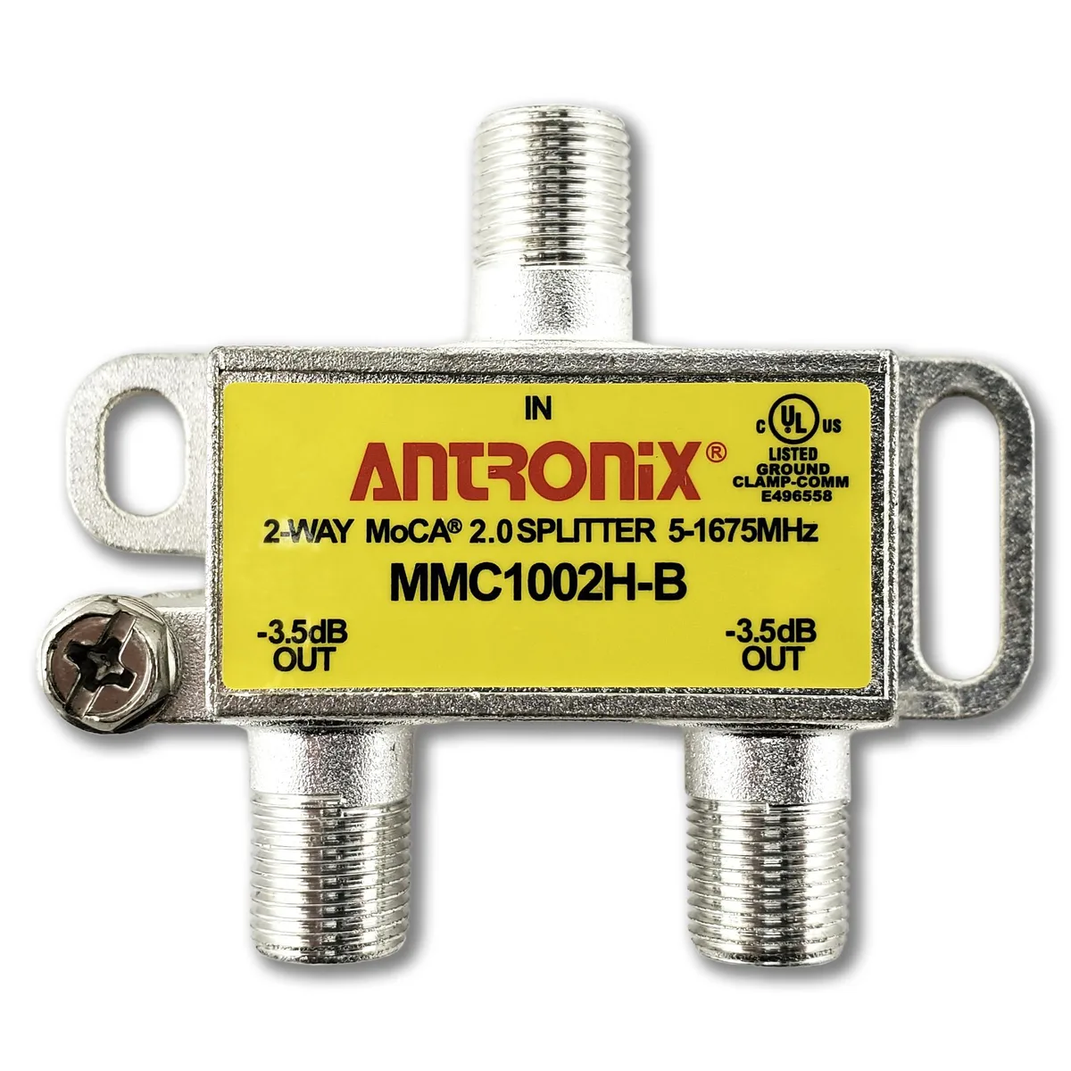 Antronix Antronix MMC1002H-B 2-Way MoCA 2.0 Splitter 5-1675 MHz Yellow — product photo