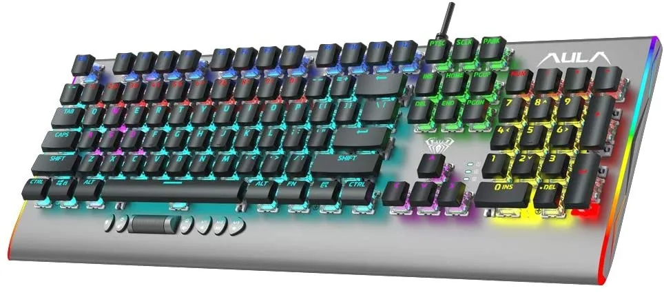 AULA AULA F2099 Wired Mechanical Gaming Keyboard Brown Switch 104-Key — product photo