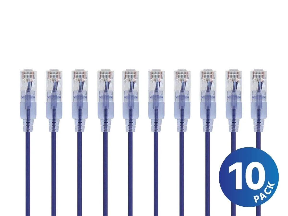 Monoprice Inc. Monoprice 133274 Cat6A Ethernet Cable 25ft Purple 10-Pack — product photo