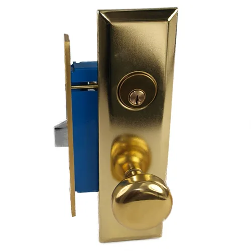 MAXTECH MAXTECH 1033BR Polished Brass Right Hand Mortise Door Lock — product photo