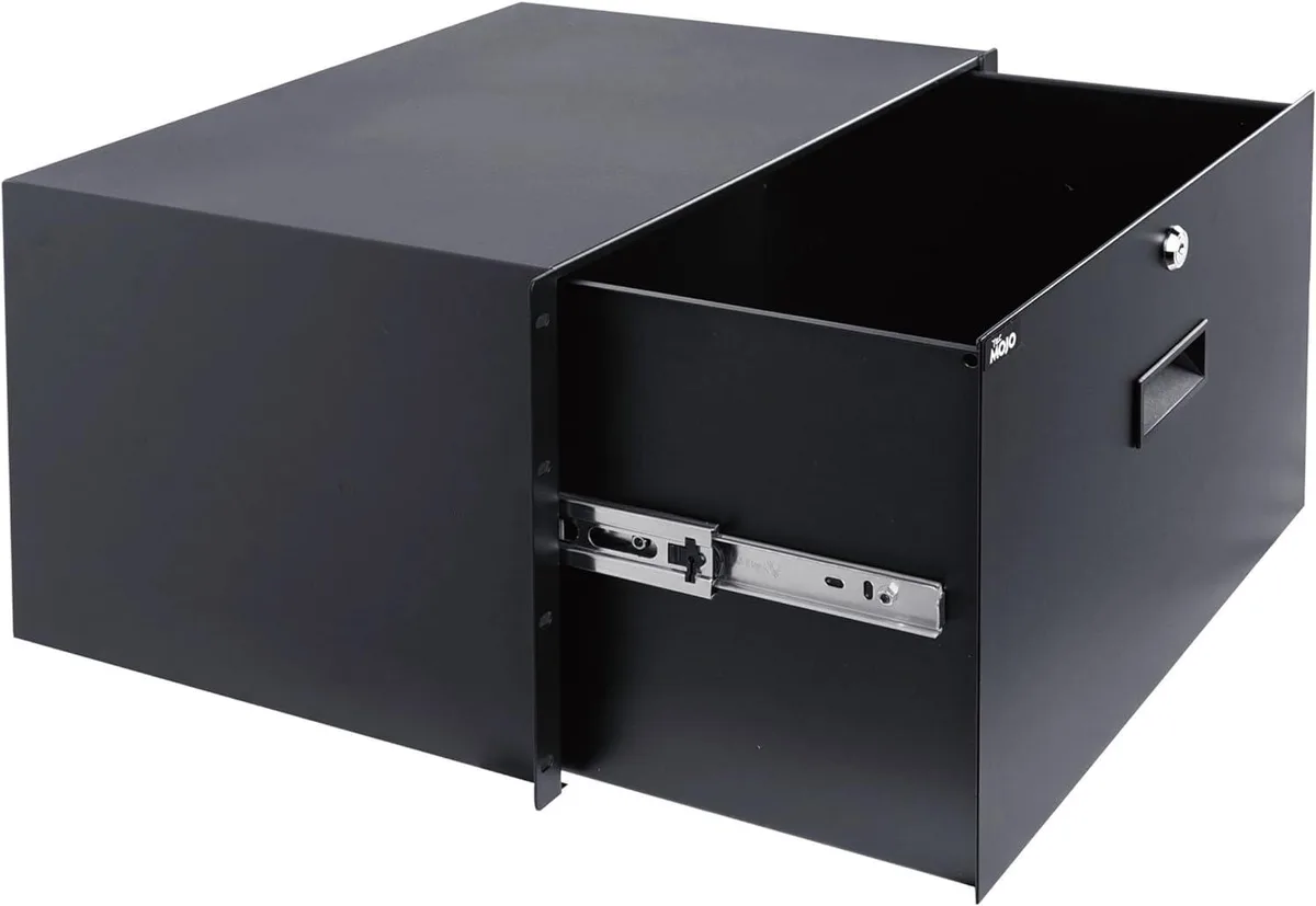 PISKEKAT PISKEKAT 6U Rack Drawer 19in 13in Deep 22lb Locking Cable Holes — product photo