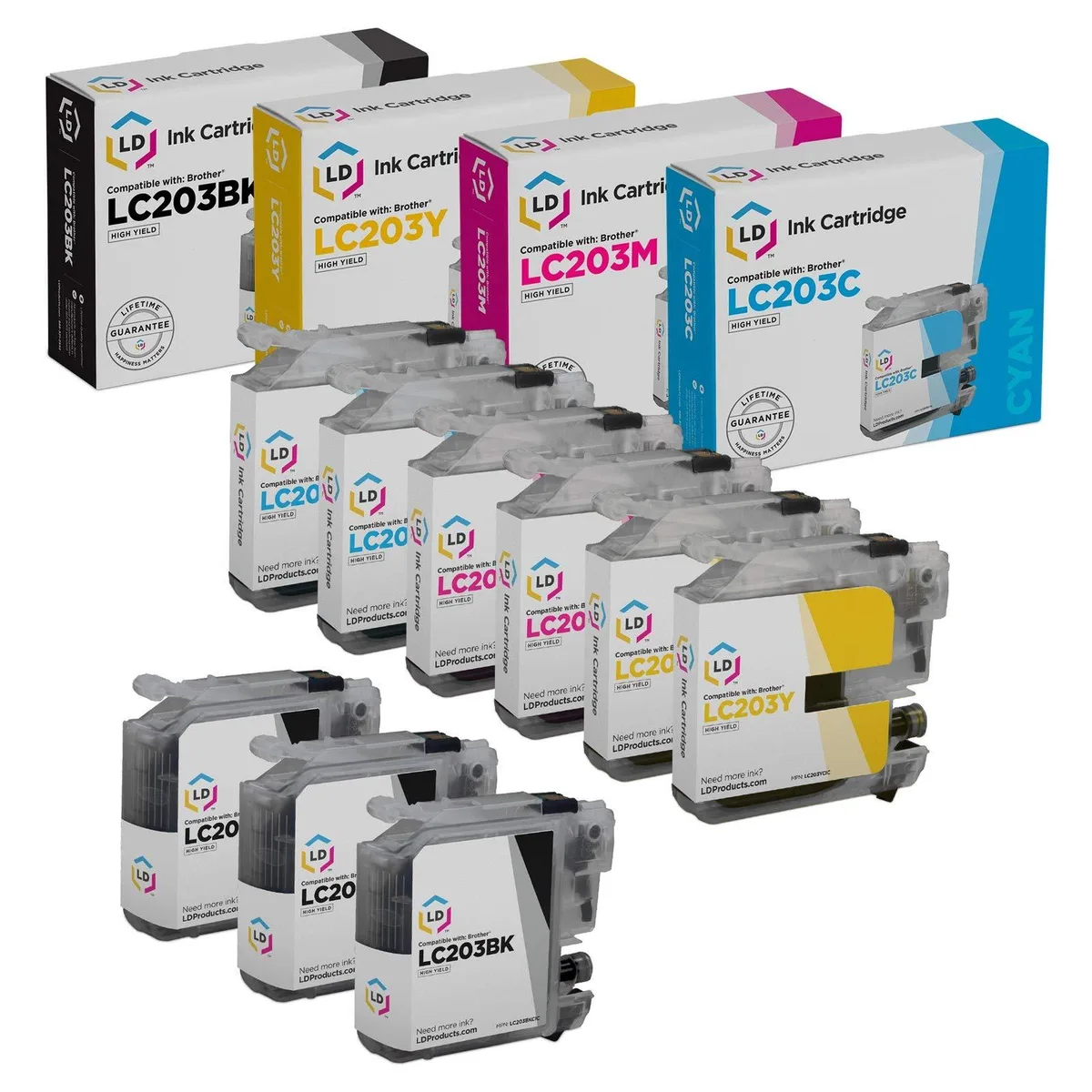 LD Products LD Products Compatible Ink Cartridge for Brother LC203 High Yield 9-Pack — product photo
