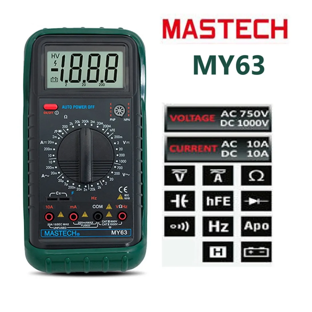 MASTECH MASTECH MY63 Digital Multimeter 189*91*32 mm — product photo