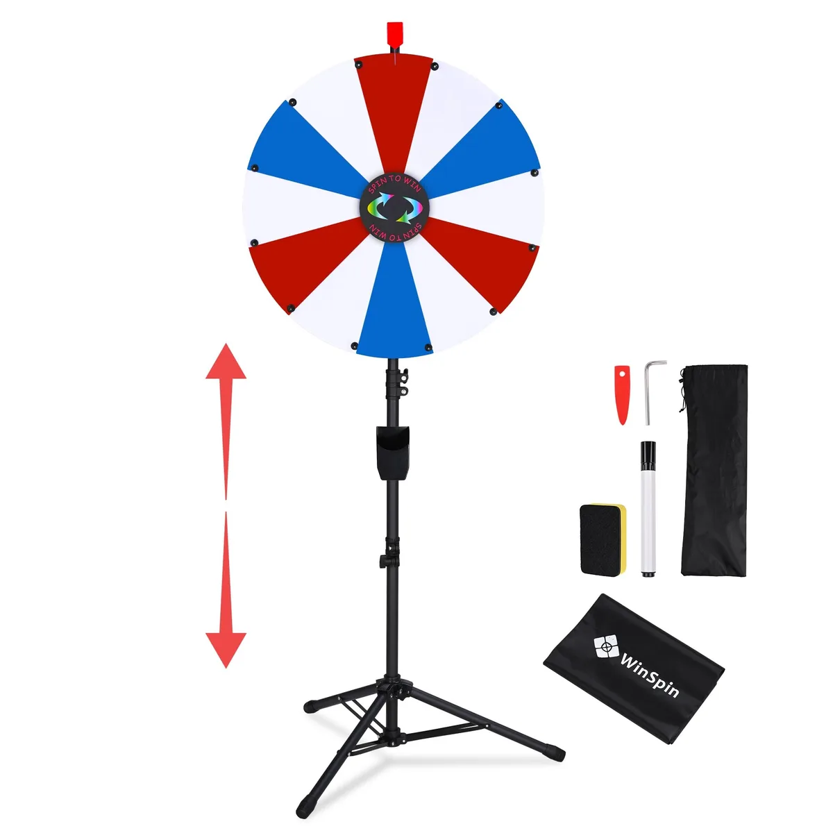 Yescom USA, Inc. Yescom USA, Inc. 35WSPPAR018-TP-BRW 24" 12 Slot Prize Wheel Supply — product photo