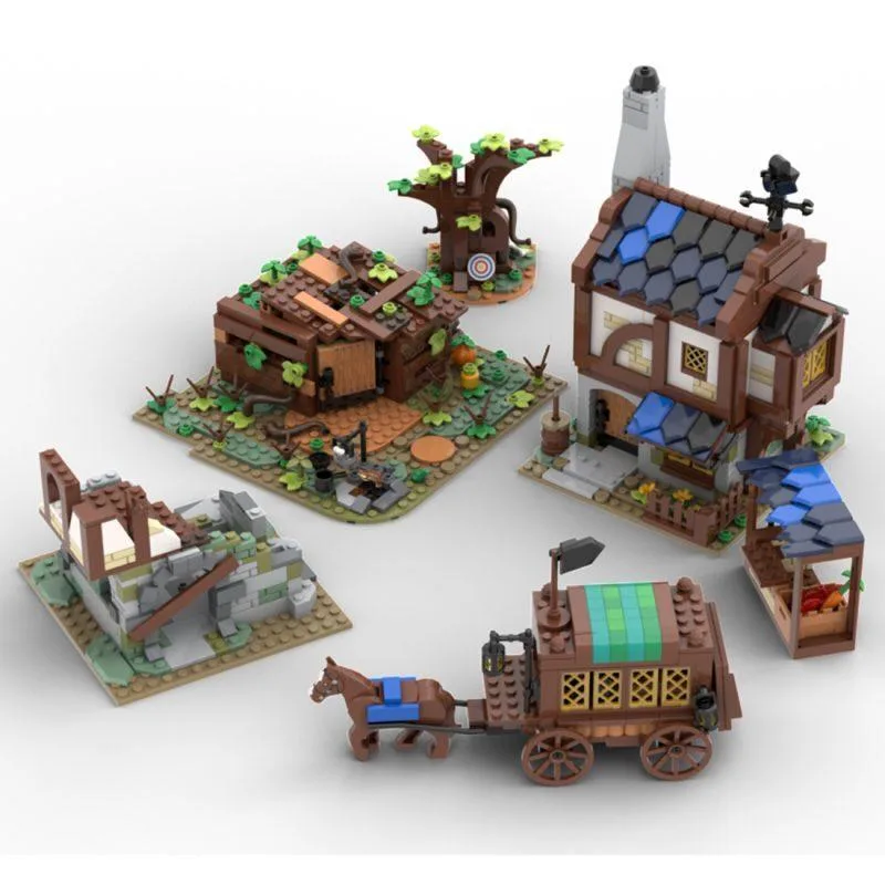 ZITIANYOUBUILD ZITIANYOUBUILD MOC-120195 Medieval Village Pack 1122 Parts — product photo