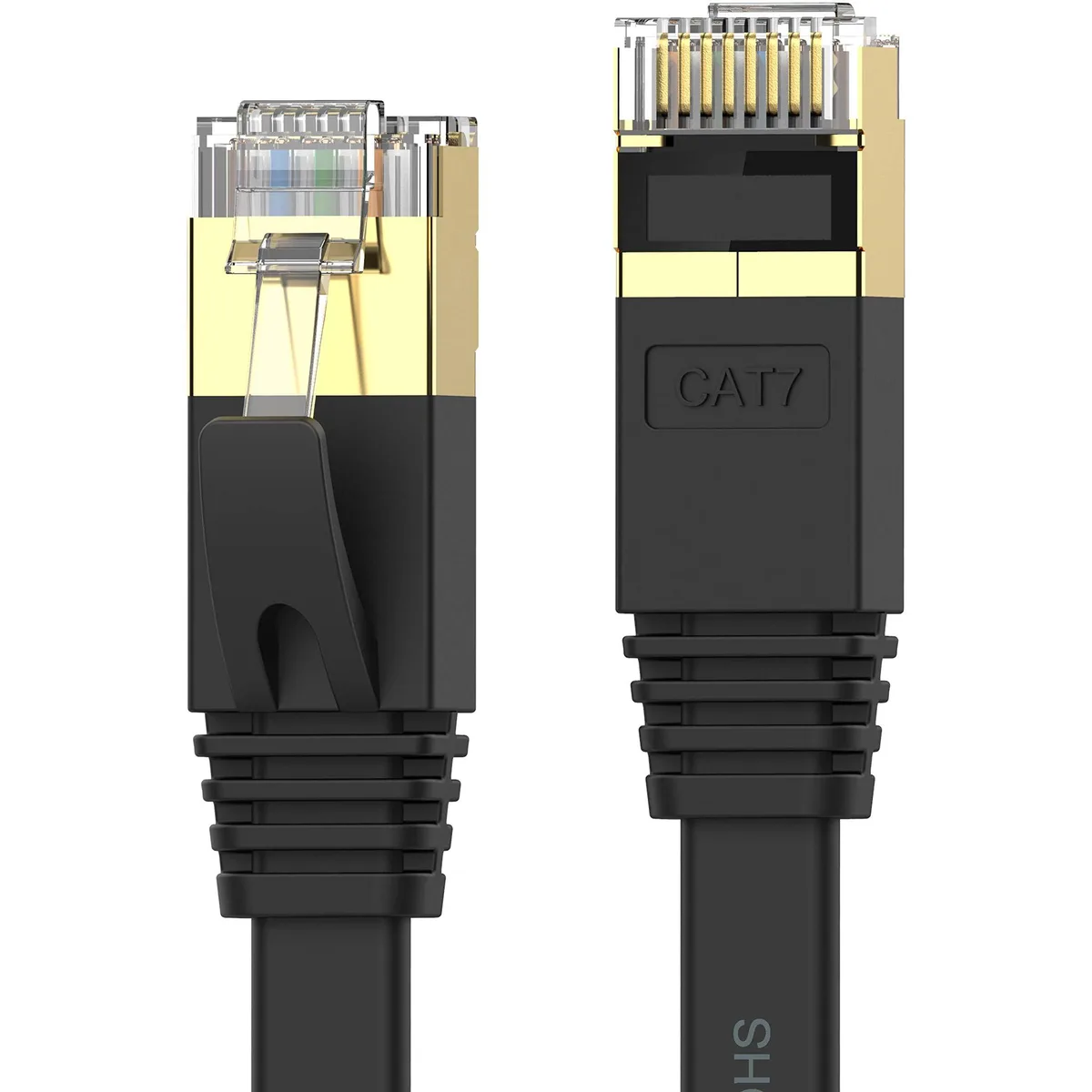 Senetem Cat7 Ethernet Cable 50FT Shielded Flat RJ45 10Gbps 600MHz — product photo