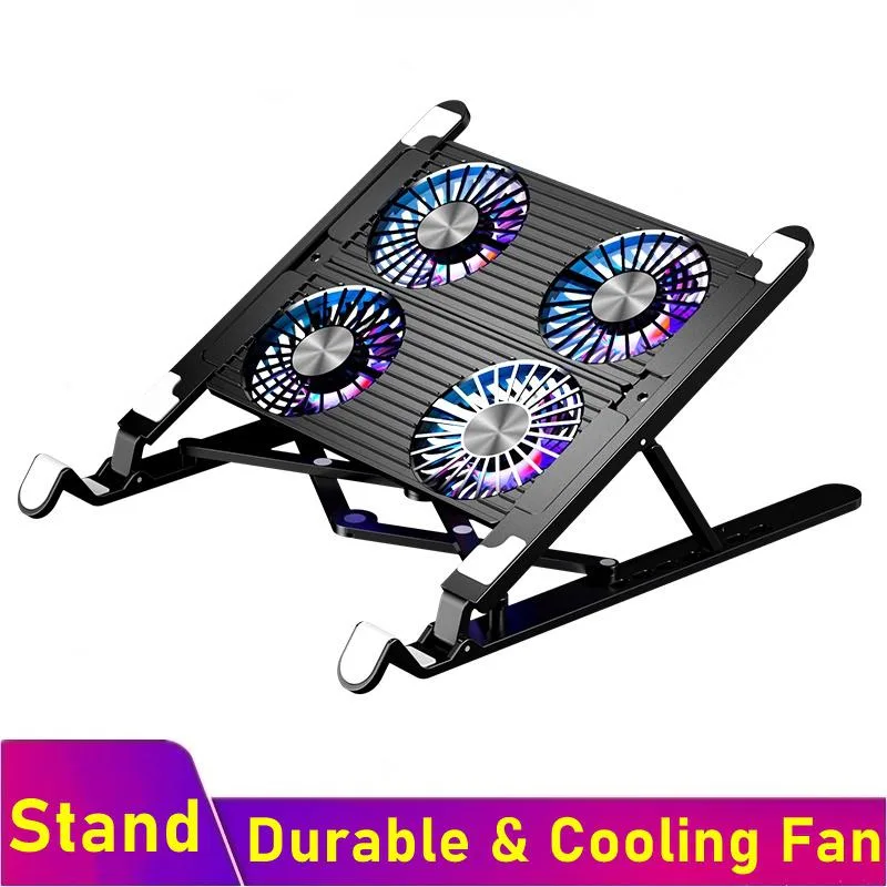 Jansicotek Jansicotek TSB01 laptop cooling pad 4 fan ergonomics riser adjustable 11-17.3" black — product photo