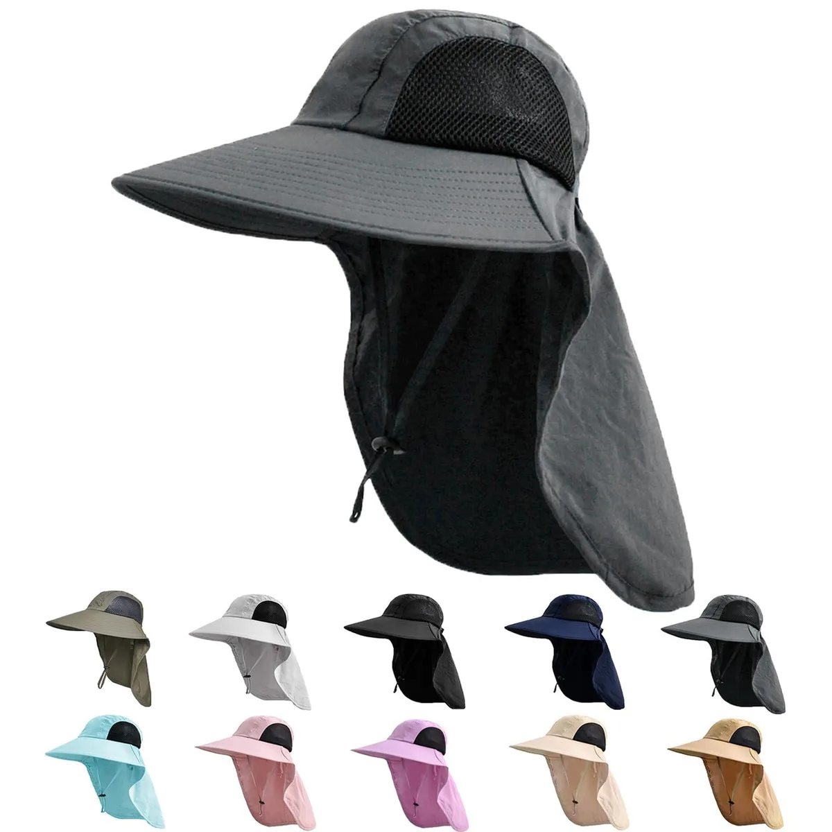 ZOORON Bucket Hat Gray 50+ UPF 21-24 in 4.9 in Brim — product photo