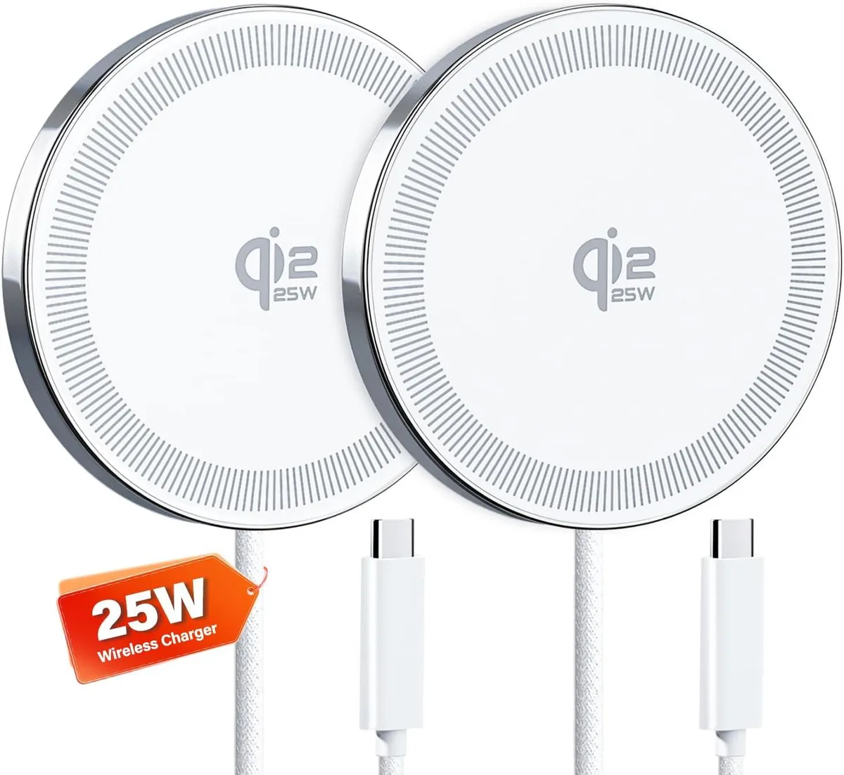 Luisport Luisport 25W Qi2.2 Magnetic Wireless Charger White 2Pack — product photo