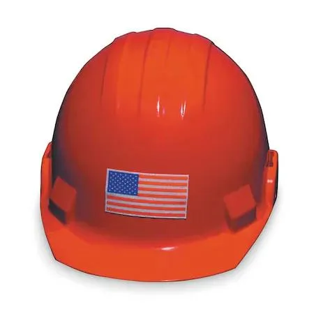 Pack of five rectangular US flag reflective vinyl labels