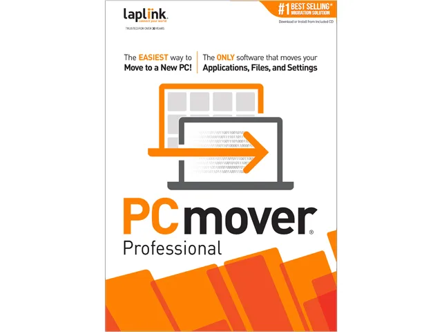 Laplink Software Inc Laplink Software Inc PAFGPCMP0B002P0RTDML PCmover Professional 2 Uses utility — product photo