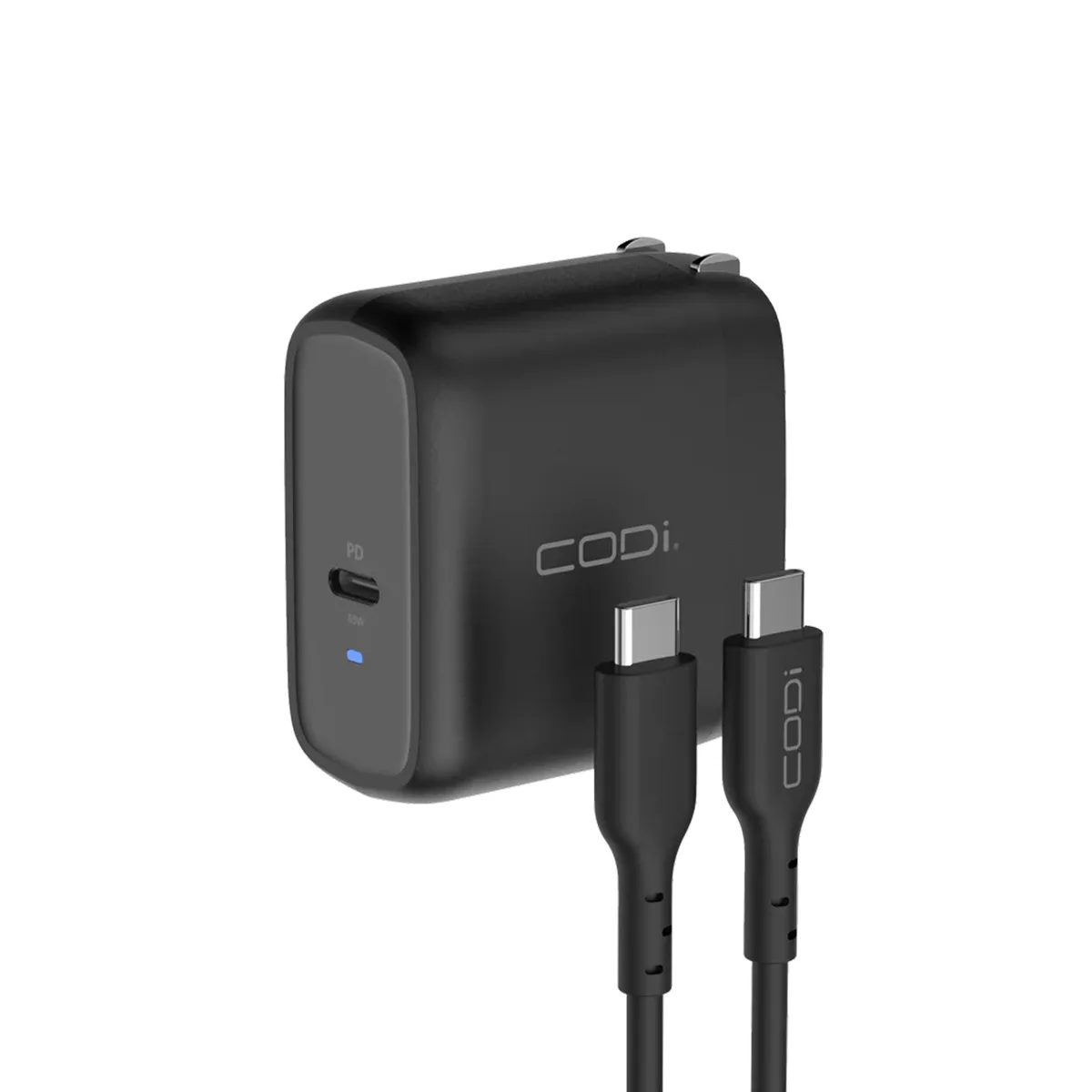 CODi CODi WC065-C 65W GaN USB-C Wall Charger with 6.5 ft Cable — product photo