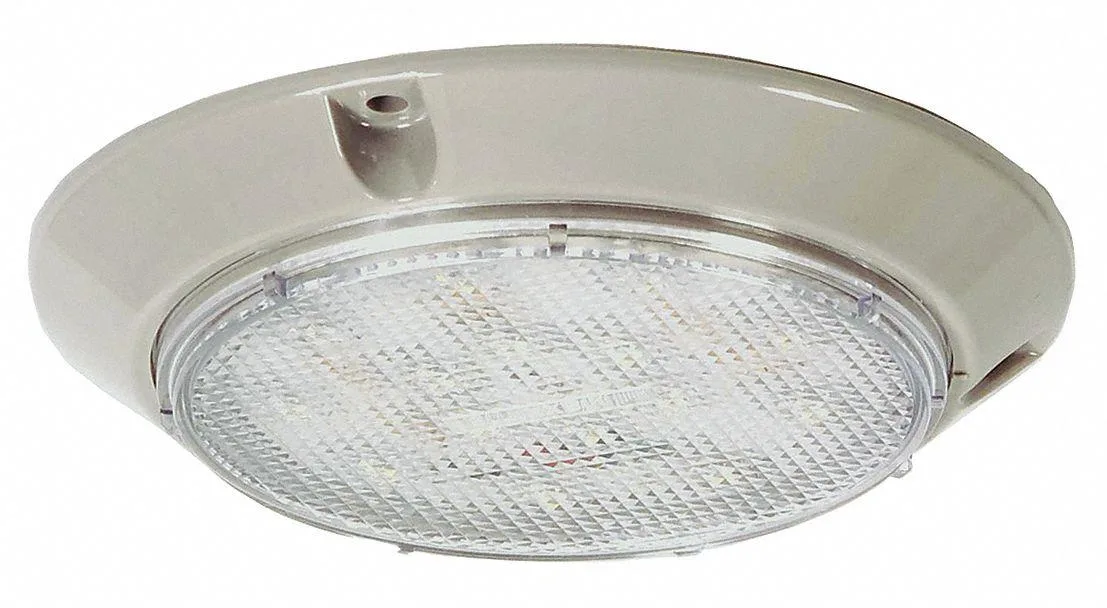 White round dome light polycarbonate housing two wire leads