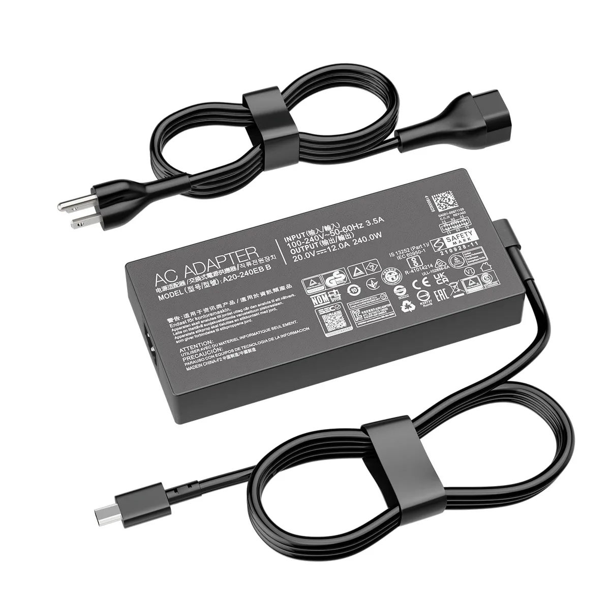  EISROB ADP-PD65W-C 240W 20V 12A 3-Pin Rectangle Conn AC Adapter — product photo