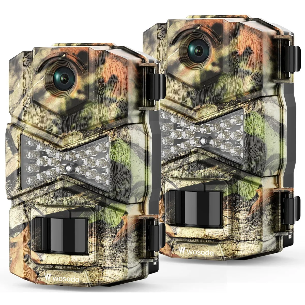  WOSODA G200 2Pack Trail Camera 48MP 1080P Night Vision Waterproof — product photo