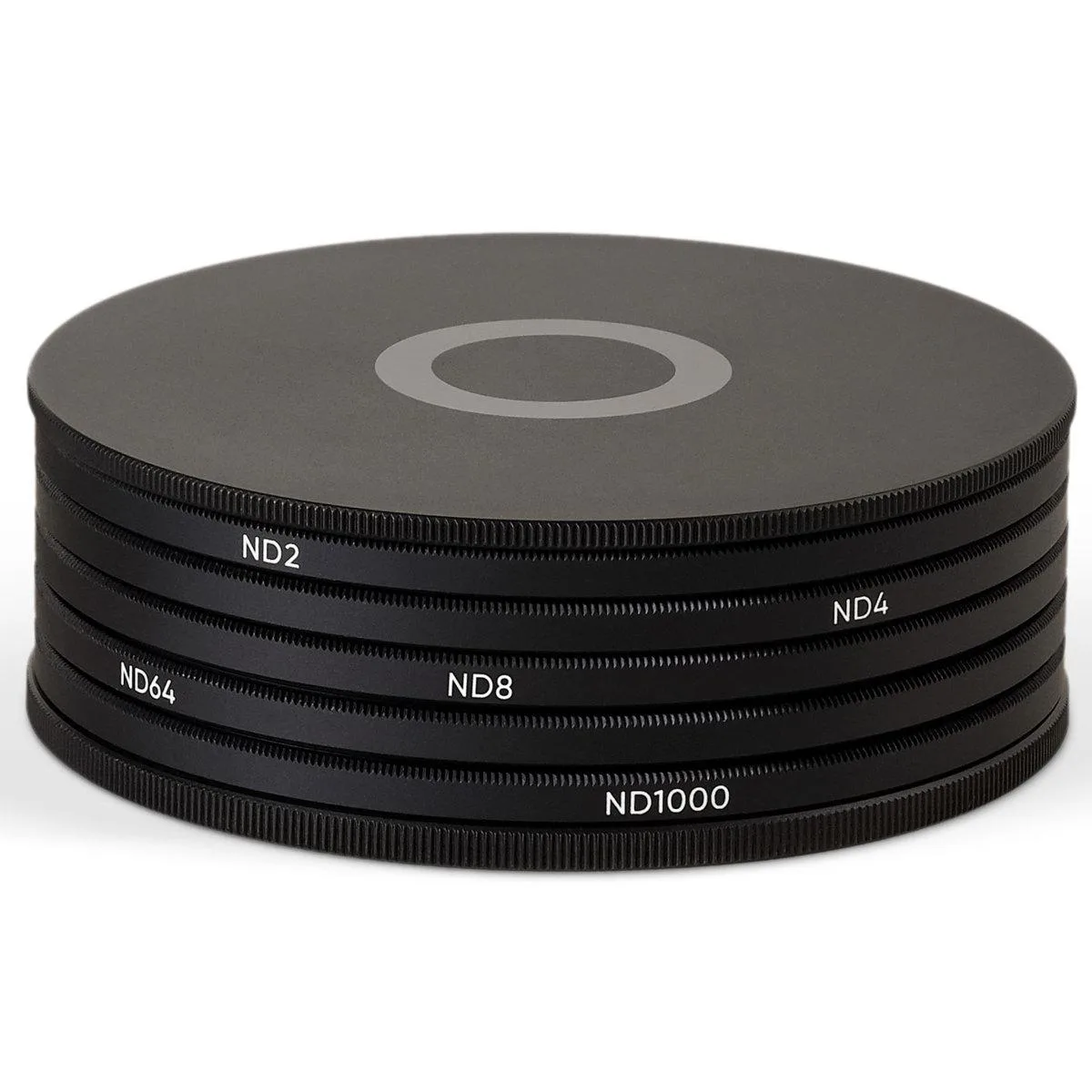 Five 43mm ND filters in a set, slim magnalium rims, clear glass