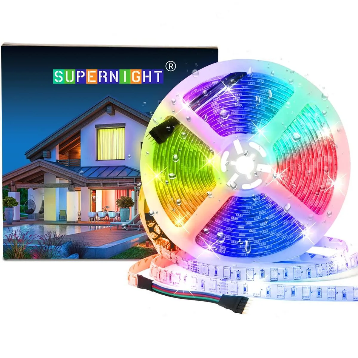  SUPERNIGHT EBT371-1 RGB Warm White LED Strip 16.4ft 300LEDs — product photo