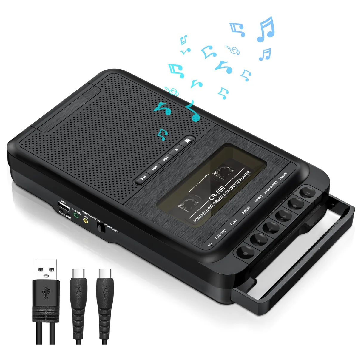  Gracioso 669 Portable Cassette Player Black — product photo