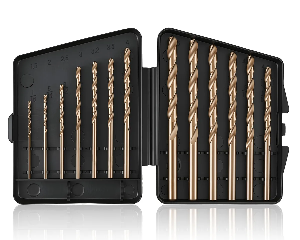  StratMet 13pcs Cobalt Drill Bit Set M35 HSS Jobber Length — product photo