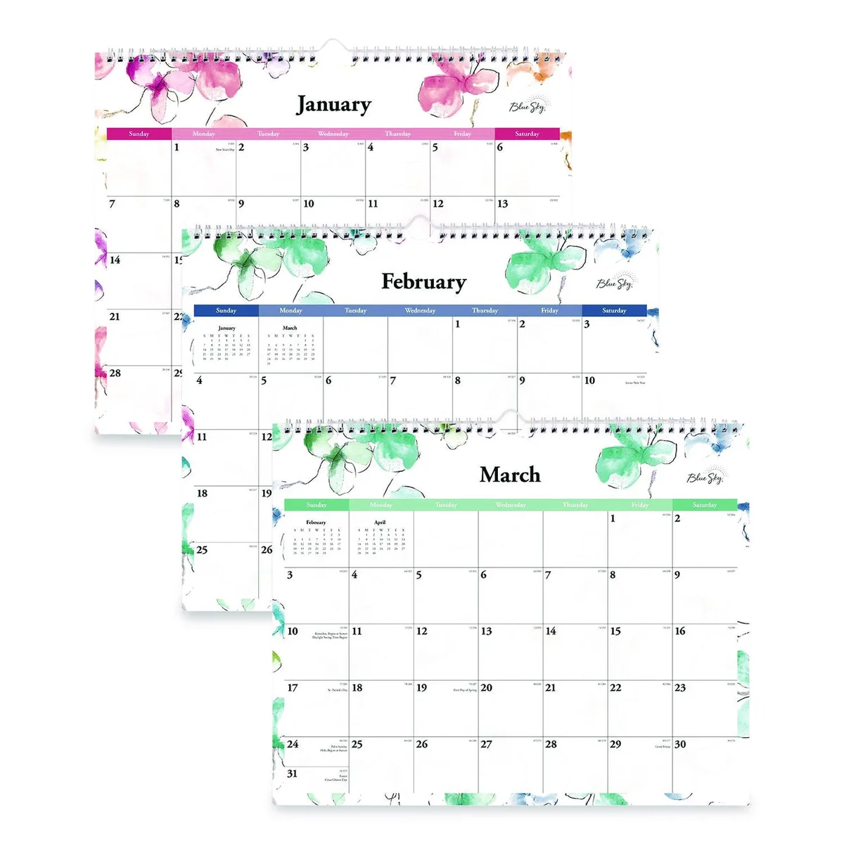 Blue sky Blue Sky Lindley Monthly Wall Calendar 15 x 12 Floral 12-Month 2026 — product photo
