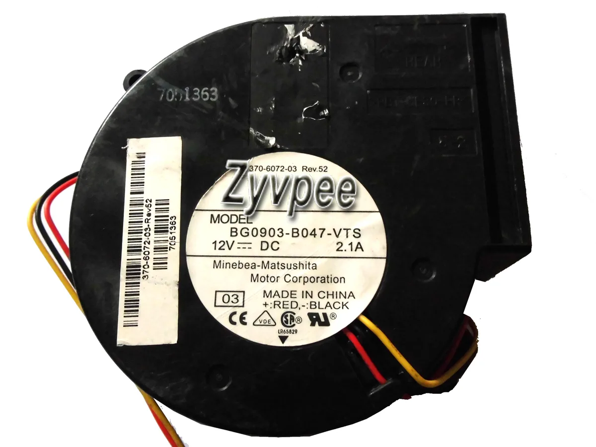 OEM Industries OEM Industries BG0903-B047-VTS DC Blower 12V 2.1A 3-Wire — product photo