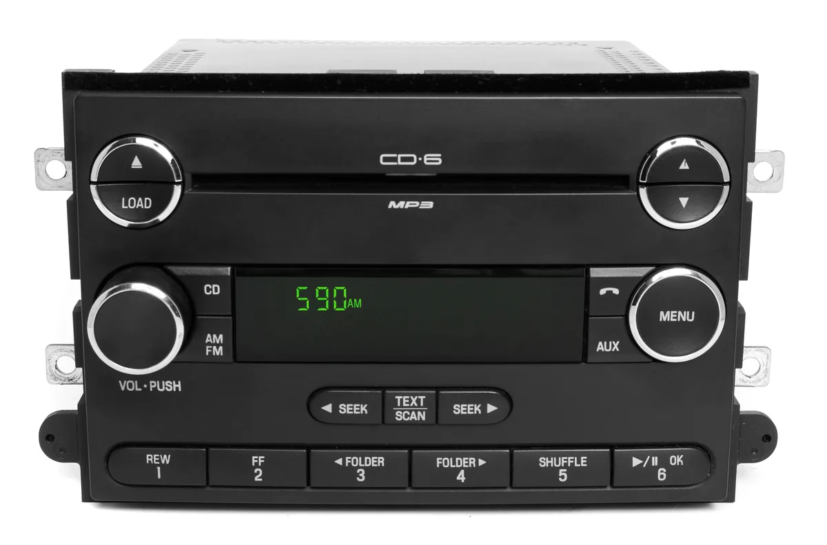 1 Factory Radio 1 Factory Radio 8E5T-18C815-BF receiver 2008 Ford Fusion Mercury Milan AM FM Mp3 6 Disc CD — product photo