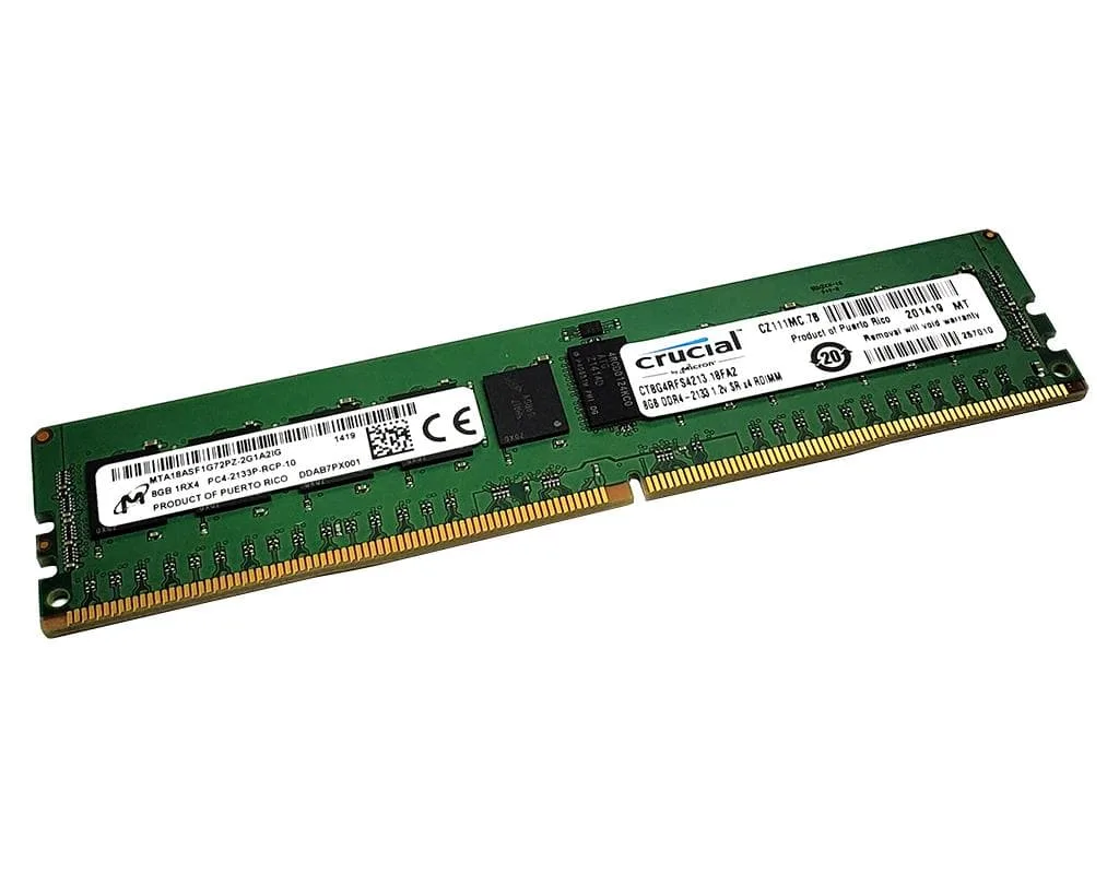 Micron Technology, Inc. Micron Technology, Inc. MTA18ASF1G72PZ-2G1A2KI DDR4 8GB 288-Pin ECC Registered DIMM accessory — product photo