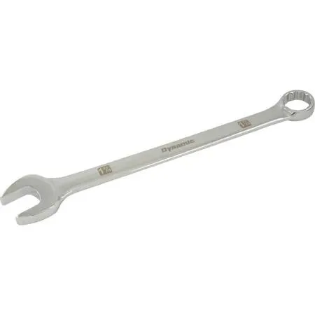 1-1/4 inch 12-point combination wrench with mirror chrome finish