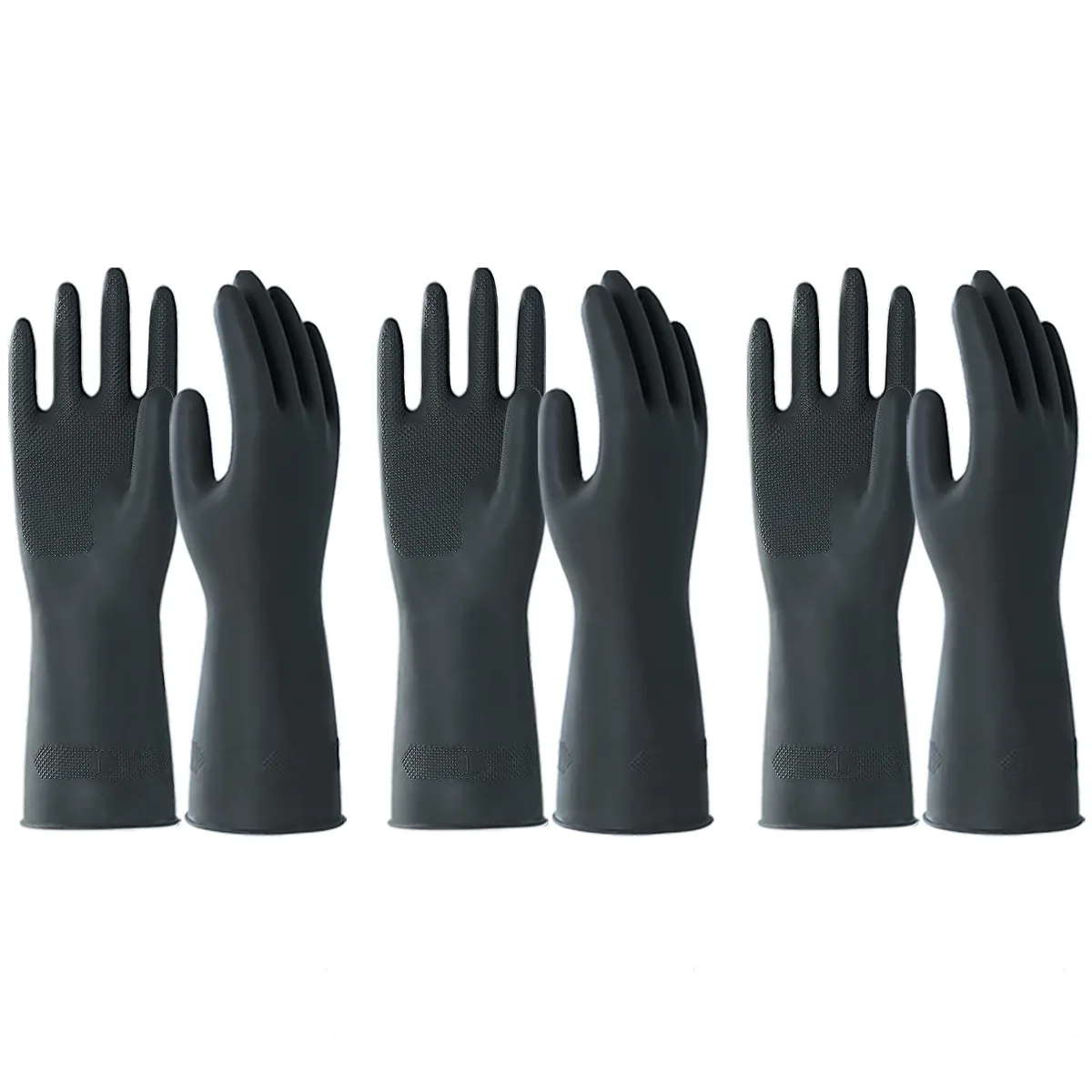 North Tower rubber gloves M Black 3 pairs 1986 — product photo