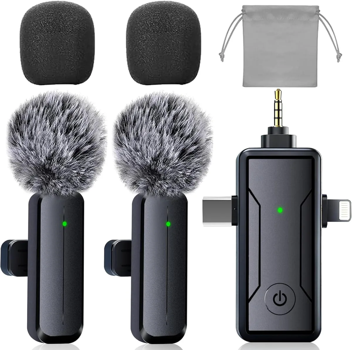  PGDLOF WM339 Wireless Lavalier Microphone Matte Black — product photo