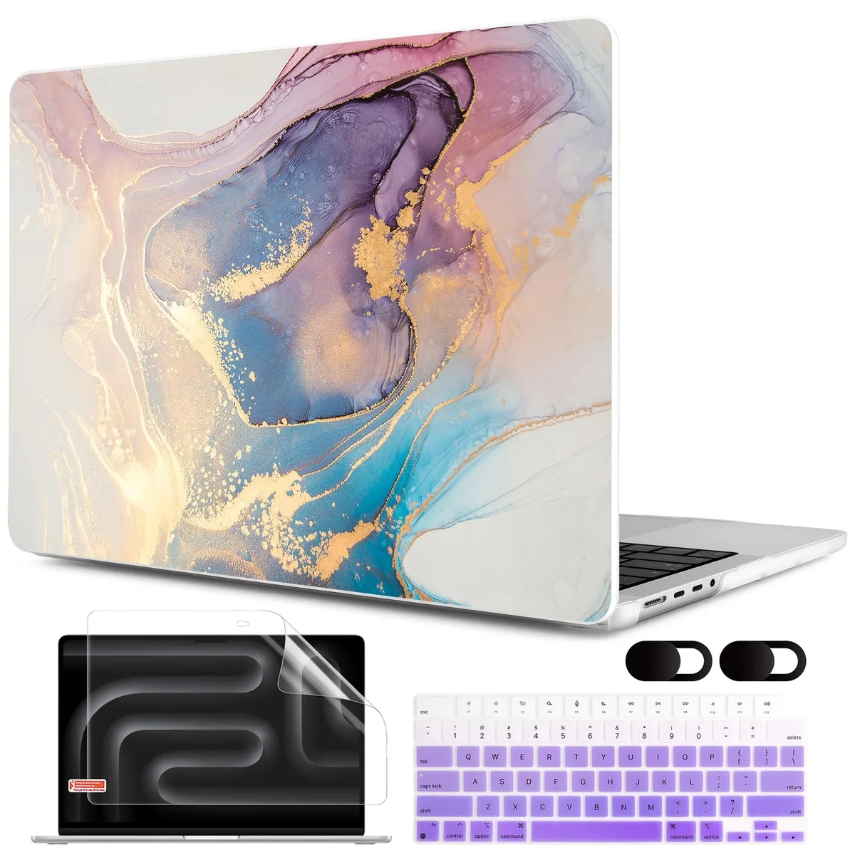 Alphacool Alphacool 2 in 1 Accessory MacBook Pro 14 inch 2025 2024 2023 2021 Abtract Marble — product photo