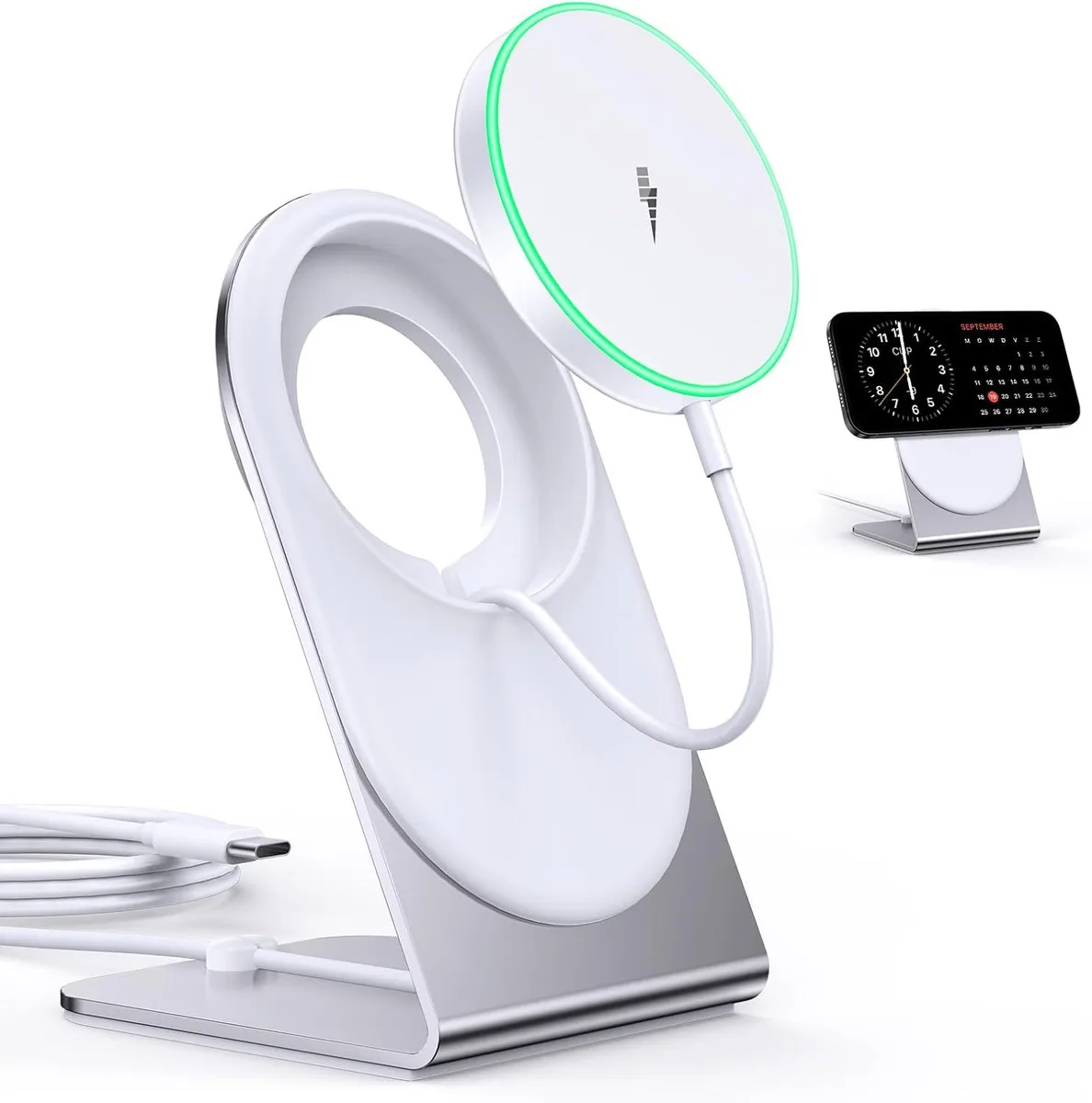 Luisport Luisport Magnetic Wireless Charger Stand 15W for iPhone 12/13/14/15/16 Series — product photo