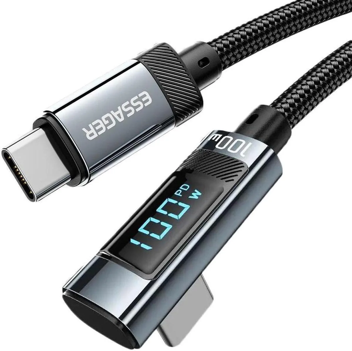 SMUGDESK SMUGDESK LED Display Right Angle USB C Cable 100W 6.6FT — product photo