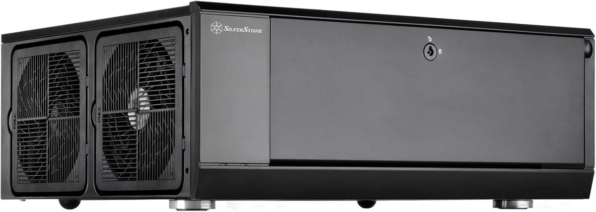 SilverStone GD10B desktop server chassis with lockable front panel
