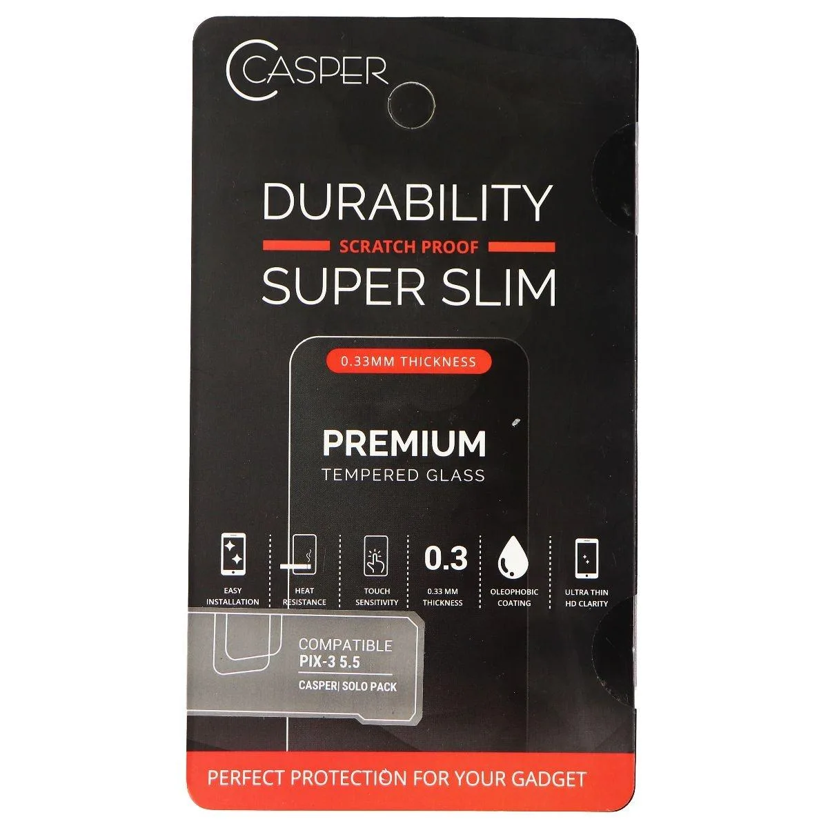 Casper Casper 9H Tempered Glass Cover for Google Pixel 3 0.33mm 2.5D — product photo