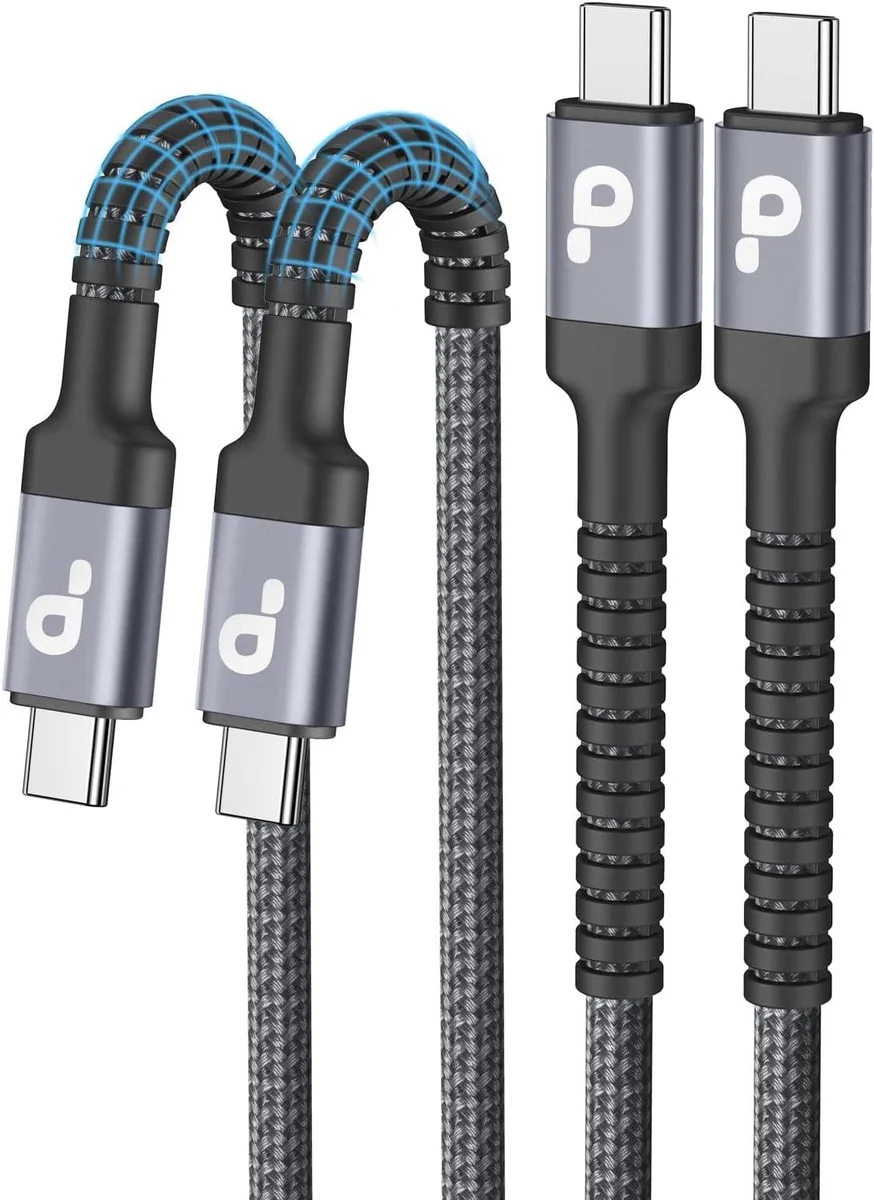 Kootion Kootion USB C to USB C Cable 10FT 2Pack 66W Nylon Braided — product photo