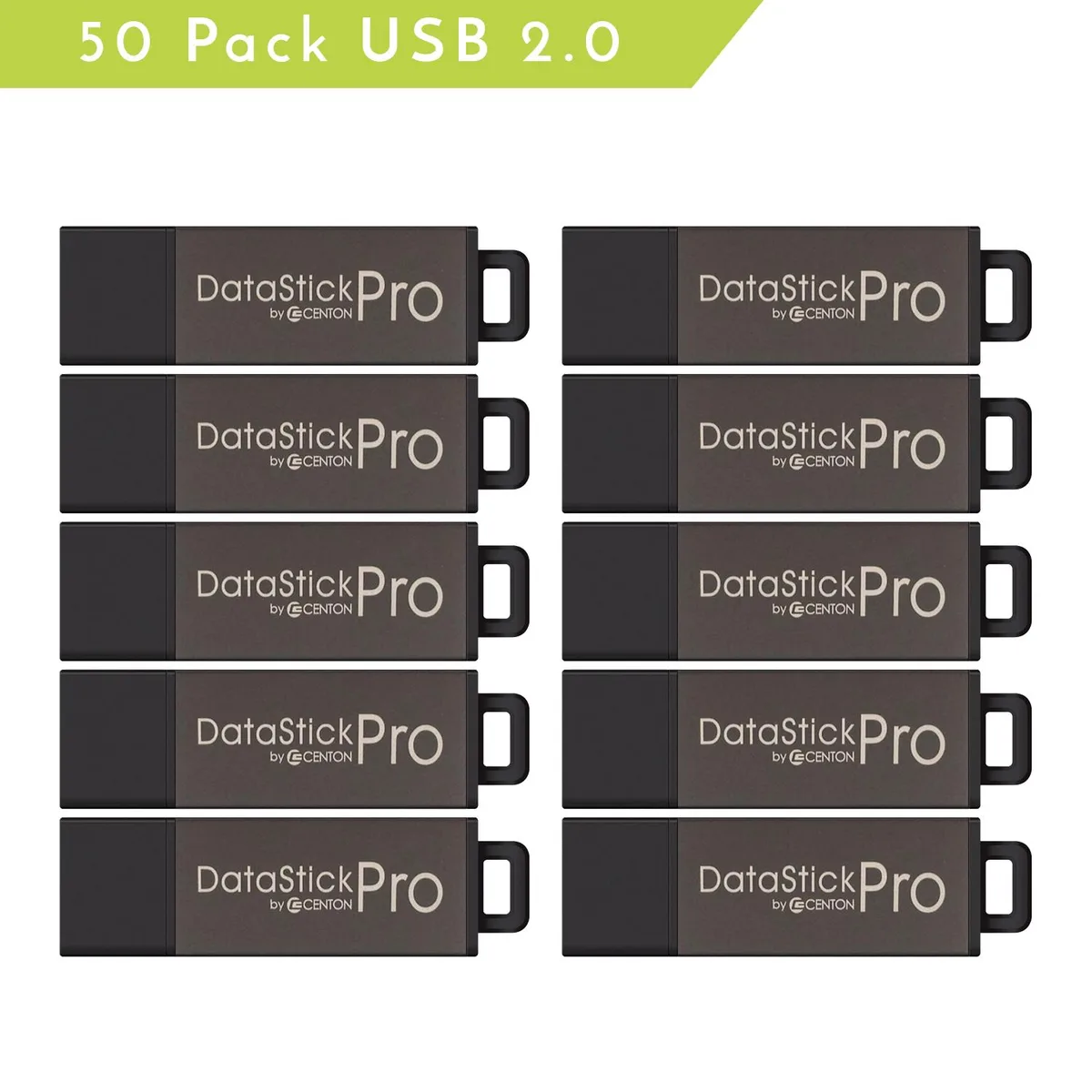 Centon Centon USB 2.0 Datastick Pro Grey 8 GB 50 pack memory card — product photo