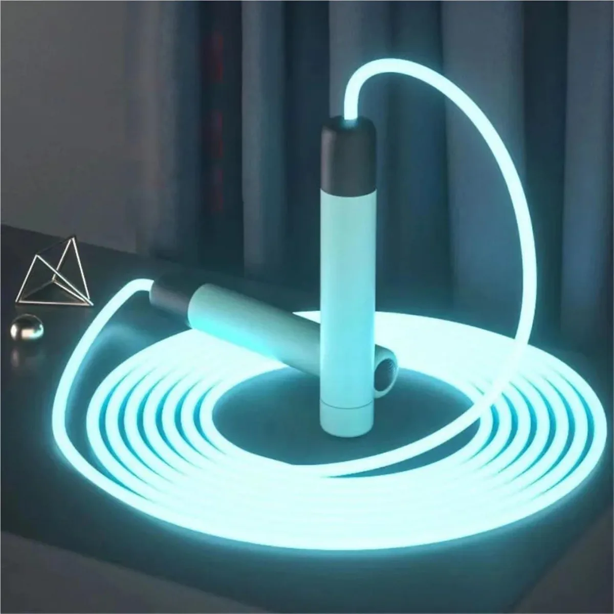  LED Night Glow Jump Rope Blue 2.8 m 4.2 mm — product photo