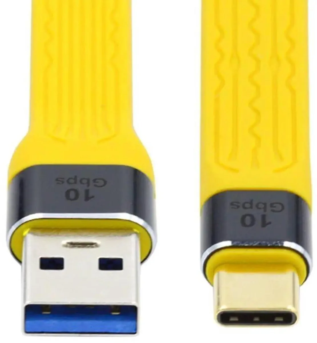 SMUGDESK SMUGDESK Yellow USB 3.0 Type-A to USB 3.1 Type-C 10Gbps Flat FPC Cable — product photo